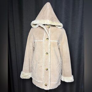 Jones New York Cream Faux Fur Coat